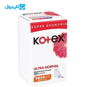 نوار بهداشتی کوتکس kotex مدل Ultra Normal سایز نرمال بسته 24 عددی