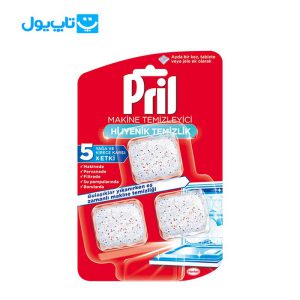 قرص جرم گیر ماشین ظرفشویی پریل Pril مدل 5 کاره بسته 3 عددی