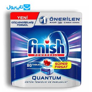 قرص ماشین ظرفشویی فینیش finish مدل QUANTUM بسته 80 عددی