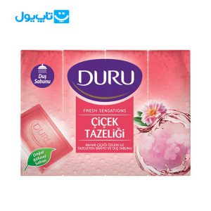 صابون حمام دورو DURU با رایحه گل‌های بهاری بسته 4 عددی وزن 600 گرم