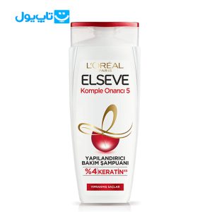 شامپو لورآل loreal مدل Komple Onarici 5 برای موی آسیب دیده حجم 450 میلیلیتر