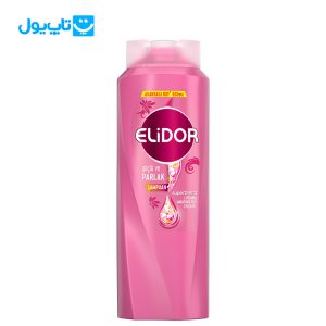 شامپو الیدور Elidor مدل guclu ve parlak صورتی براق کننده مو حجم 500 میلی‌لیتر