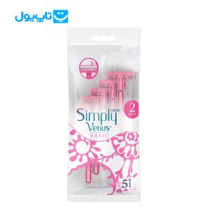 خودتراش ژیلت ونوس مدل 2 Simply Venus بسته 5 عددی