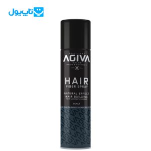 اسپری پرپشت کننده مو آگیوا AGIVA مدل Black شماره 01 رنگ مشکی حجم 150 میلی‌لیتر