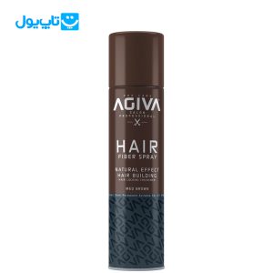 اسپری پرپشت کننده مو آگیوا AGIVA مدل Brown شماره 02 رنگ قهوه‌ای حجم 150 میلی‌لیتر