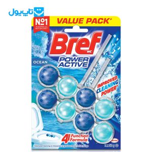 قرص خوشبو کننده توالت فرنگی برف Bref با رایحه اقیانوس بسته 2 عددی