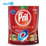 قرص ماشین ظرفشویی پریل Pril مدل Excellence تعداد 60 عددی