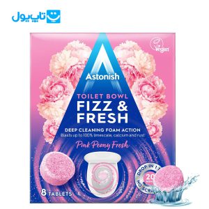 جرمگیر توالت فرنگی استونیش Astonish با رایحه گل صد تومانی بسته 8 عددی